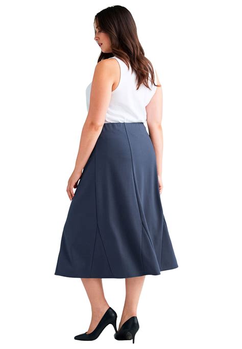 plus size navy blue skirts